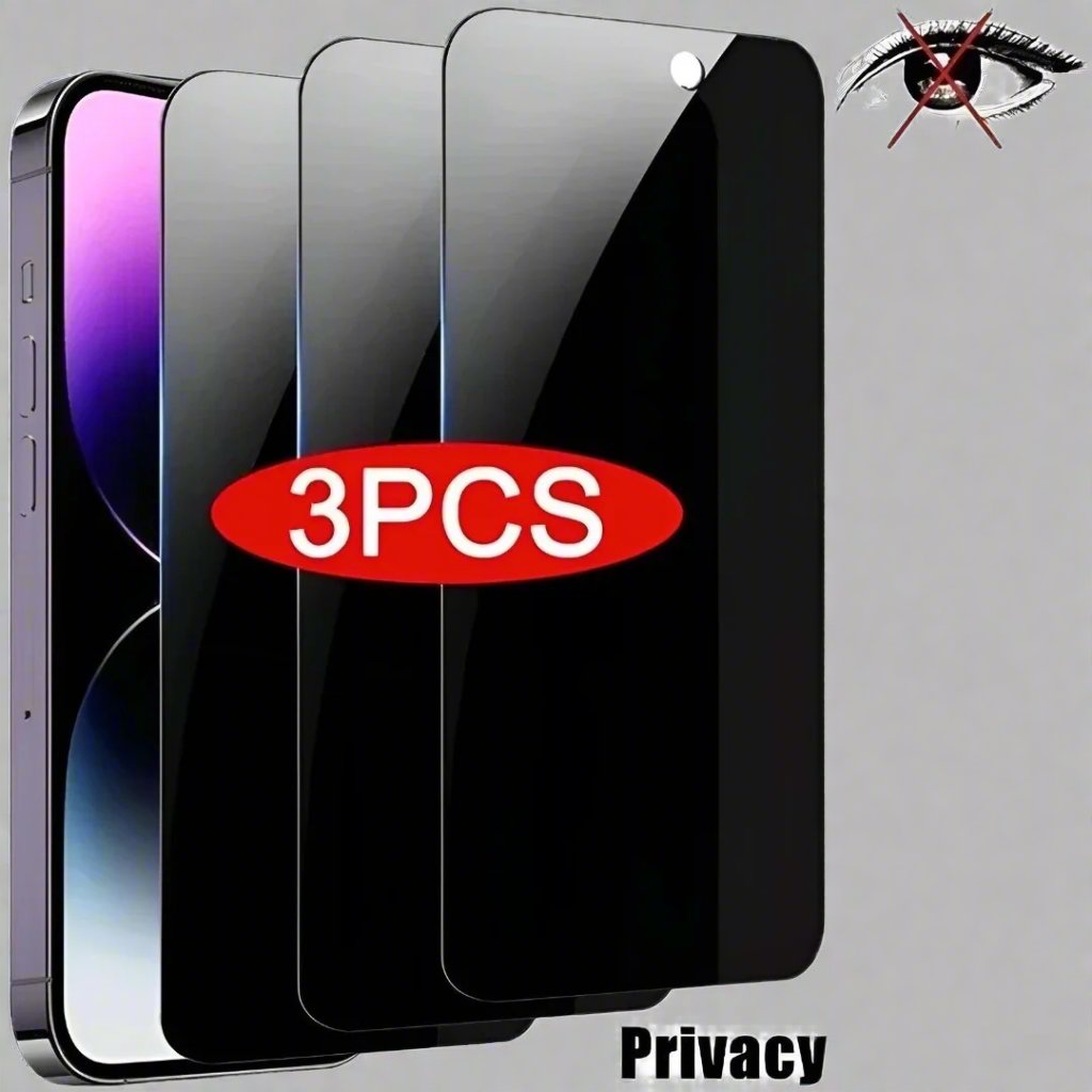 Shop 3 - PCS Anti - Spy Privacy Tempered Glass iPhone Screen Protector on sale