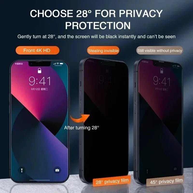 Shop 3 - PCS Anti - Spy Privacy Tempered Glass iPhone Screen Protector on sale