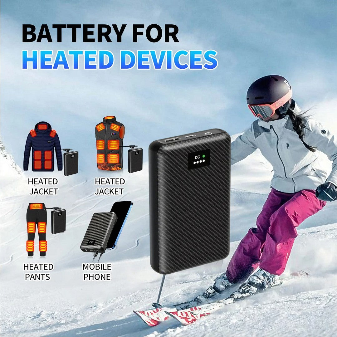 40000mAh High-Capacity Power Bank | USB+DC 7.4V Heated Jacket-Vest Compatible