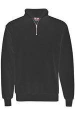 Shop Made in USA Quarter-Zip Pullover Sweater from YOLO Golf-2025. Black long-sleeve pullover with cadet collar and sleek fit for men.