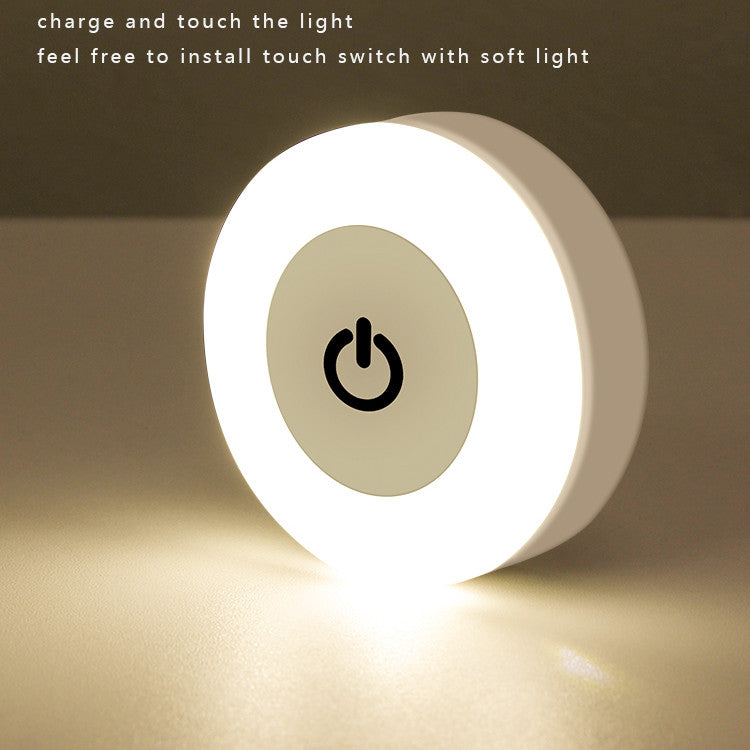 Mini LED Touch Sensor Night Light | USB Rechargeable | Magnetic Base Wall Light | Dimmable