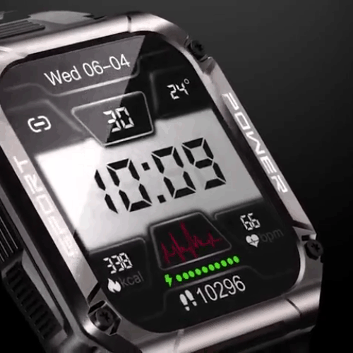 PowerSport Smart Watch 1.95in Screen | BT 5.1 | Calls + Audio | Compass | Activity Mode | Waterproof IP68