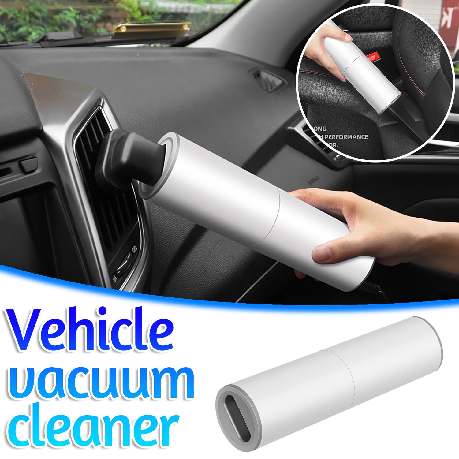 Portable Handheld Vacuum Cleaner | Cordless | 120W Car Charger | Easy Storage