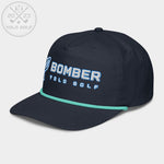 Shop "Bomber" Golf Rope Cap (White Teal Embroidery) on sale