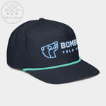 Shop "Bomber" Golf Rope Cap (White Teal Embroidery) on sale