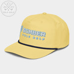 Shop "Bomber" Golf Rope Cap (White Teal Embroidery) on sale