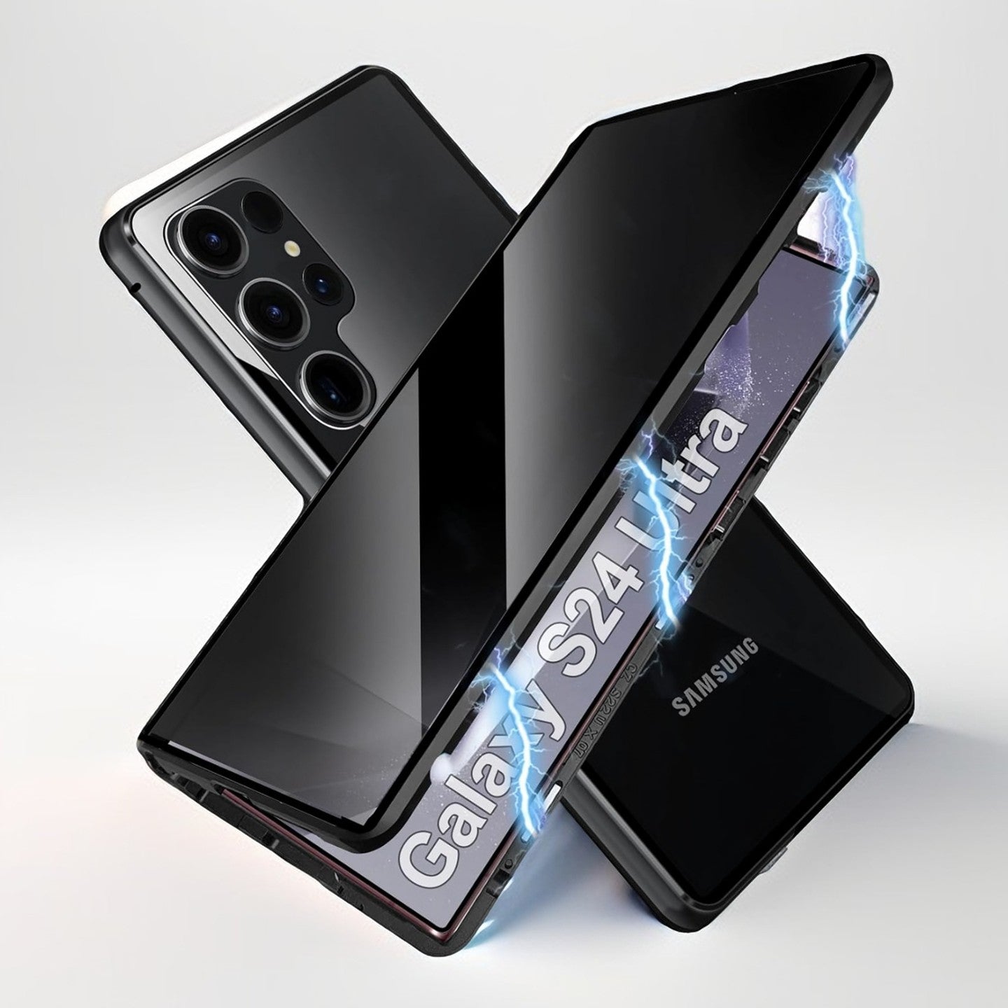 Galaxy Guard Magnetic Privacy Armor (S24-S22) | Aluminum Alloy Frame | Magnetic Closure | 360 Protection