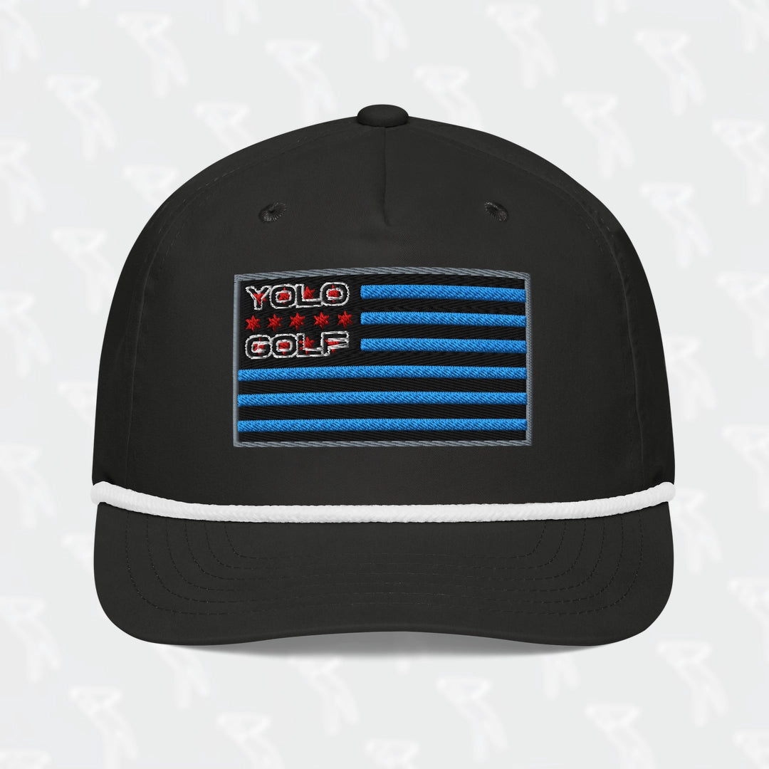 YOLO Golf-USA Flag Patch Rope Cap