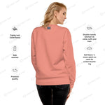 Peach YOLO-Chicago Flag Ultra-Soft Premium Crew Neck Sweater with premium features like double-needle stitching and side-seamed construction.