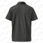 Space-Dyed Polo Shirt from YOLO Golf-adidas X Signature Black Edition in sleek black with a modern fit. Features subtle branding and a stylish, contemporary design.