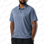 Space-Dyed Polo Shirt YOLO Golf-adidas X Signature Blue Edition featuring moisture-wicking fabric, stylish design, and premium quality for activewear.