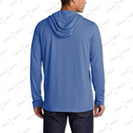 Royal Tri-Blend Moisture-Wicking Long Sleeve Hoodie from YOLO Golf Sportswear Activewear 