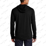 Black Tri-Blend Moisture-Wicking Long Sleeve Hoodie from YOLO Golf Sportswear Activewear 