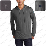 Gray Tri-Blend Moisture-Wicking Long Sleeve Hoodie from YOLO Golf Sportswear Activewear 