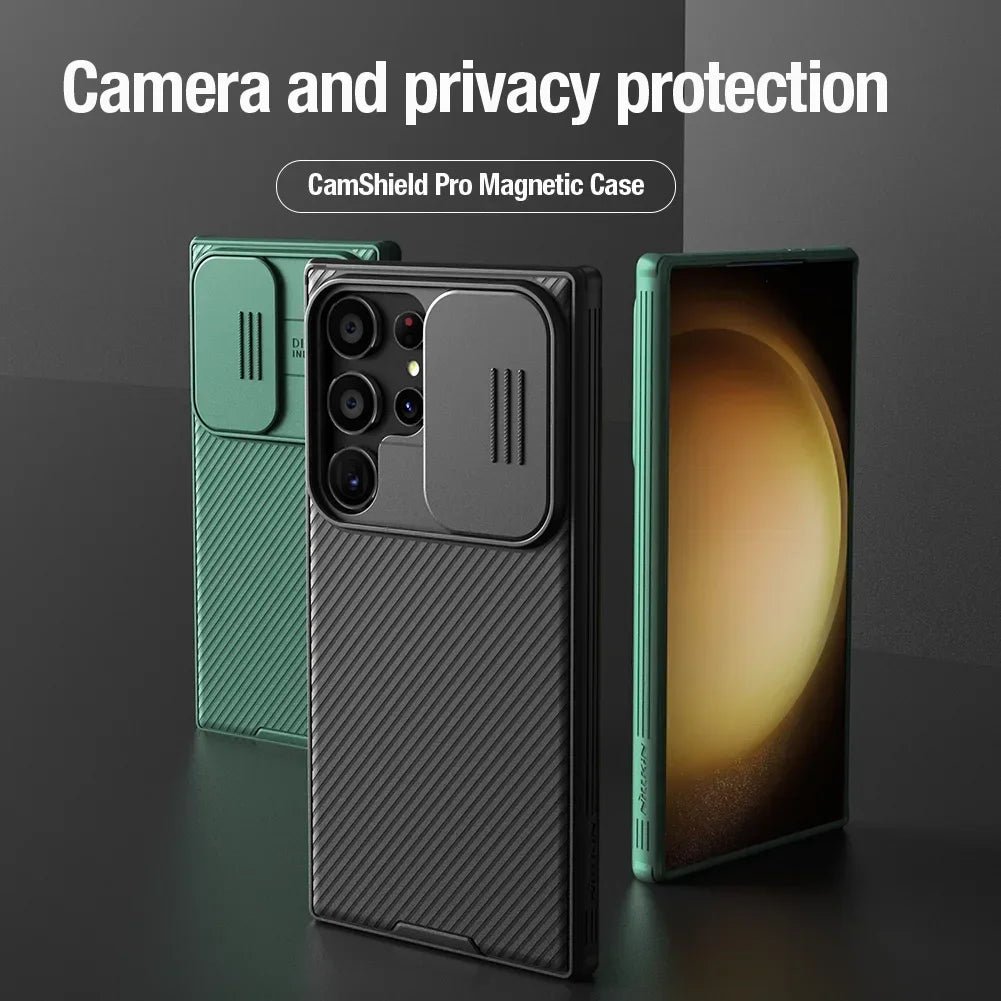 Magnetic Case Samsung Galaxy S24 Ultra Plus Camera Guard Magsafe Impact Resistant Corners NILLKIN trending Phone Cases