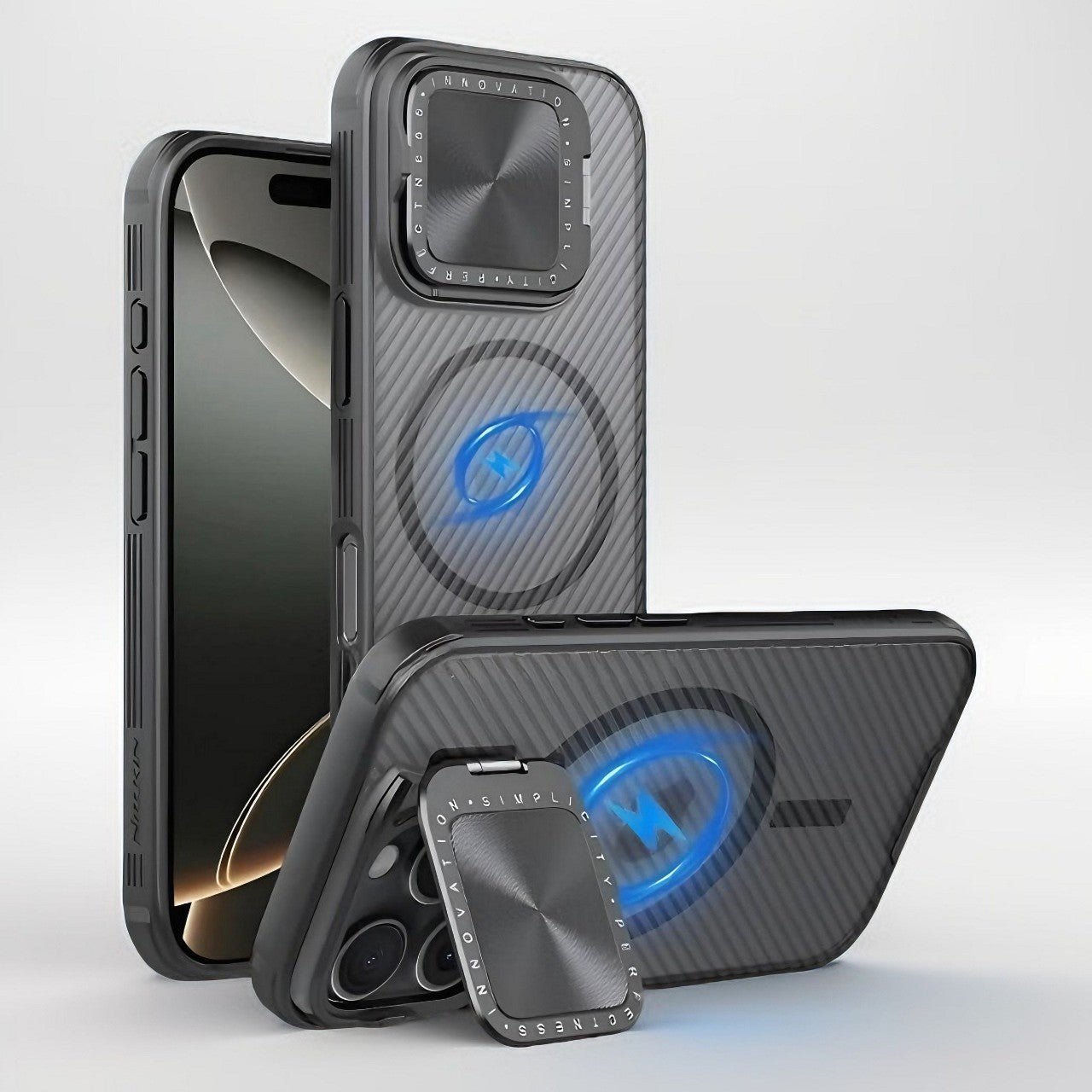 Shop CamShield Prop: Lens Stand MagSafe iPhone Case | Micro - Carbon Fiber on sale