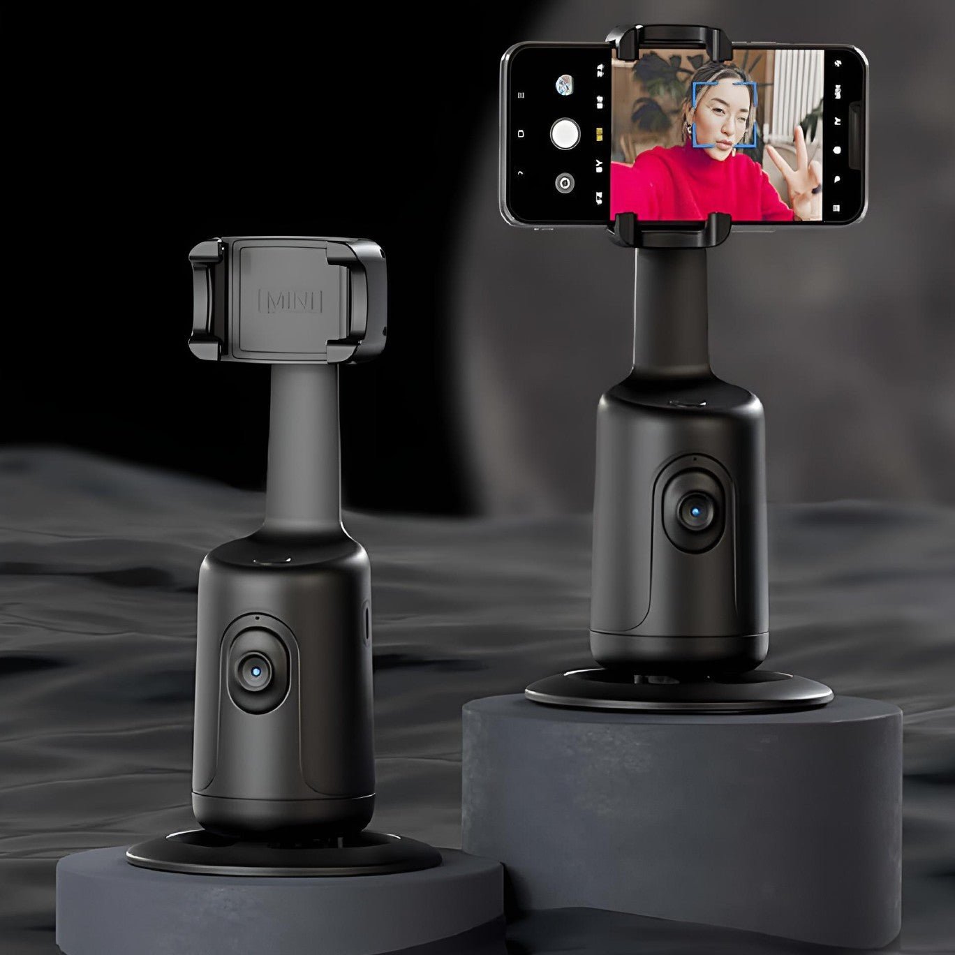 CaptureGenius 360° Smart Cam Holder | Face Auto - Tracking Gimbal | AI Smart Tripod | Creator Video Vlog Live Stabilizer trending Phone Accessories YOLO Yard