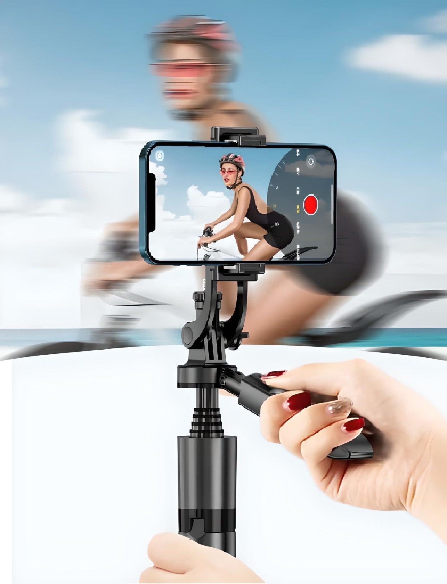 CaptureGenius 360° Smart Cam Holder | Face Auto - Tracking Gimbal | AI Smart Tripod | Creator Video Vlog Live Stabilizer trending Phone Accessories YOLO Yard