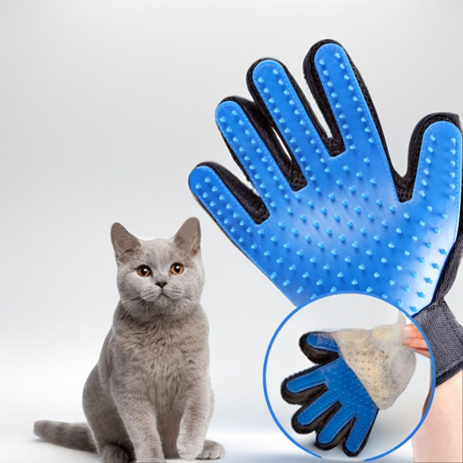 Cat Dog Pet Grooming Glove Wool Pet Hair Cleaning De-shedding Brush Massage Comb