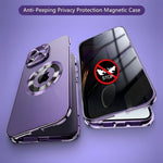 Magnetic Privacy Shield (iPhone 15-12) Aluminum Alloy Tempered Glass Magsafe Charging Privacy Phone Case YOLO Yard trending