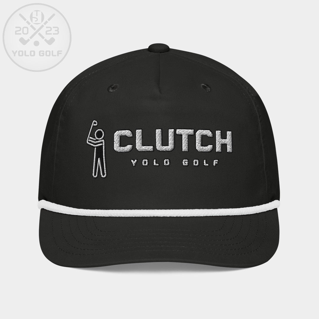 Shop "Clutch" Golf Rope Cap (Silver/Black Embroidery) on sale