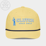 Shop "Clutch" Golf Rope Cap (White Teal Embroidery) on sale