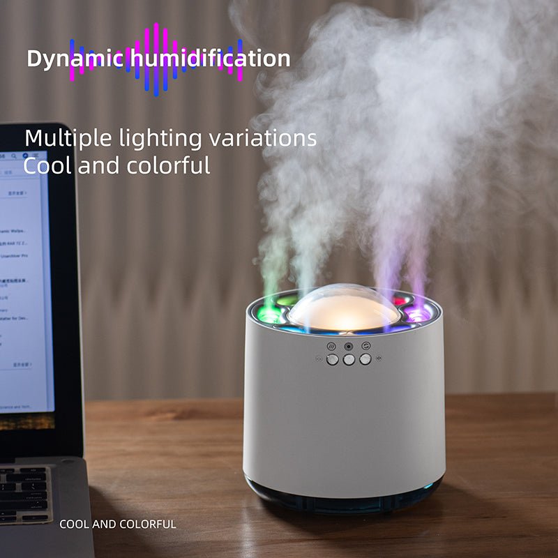 Colorful LED Lamp-Humidifier 800ml USB - YOLO Yard Humidifier Cool Mist Dynamic Air Humidifi great gift trending sale