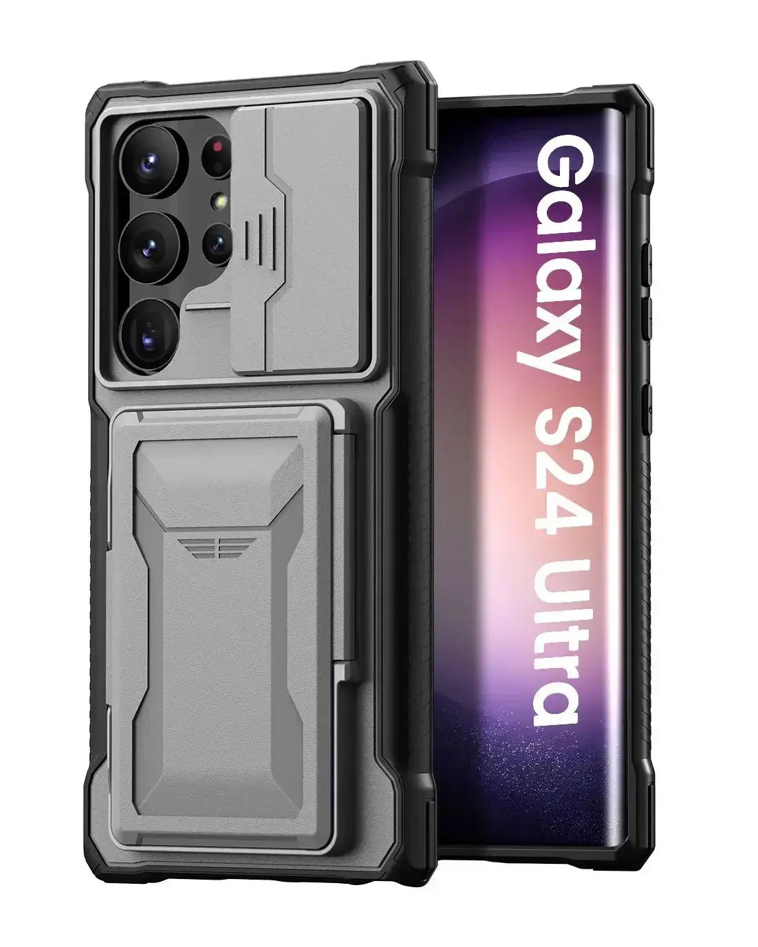 Phone Case Galaxy S24 Ultra Reinforced 3-Card Holder with Drop Defense trending Mobile & Smart Phone Accessories YOLO Yard