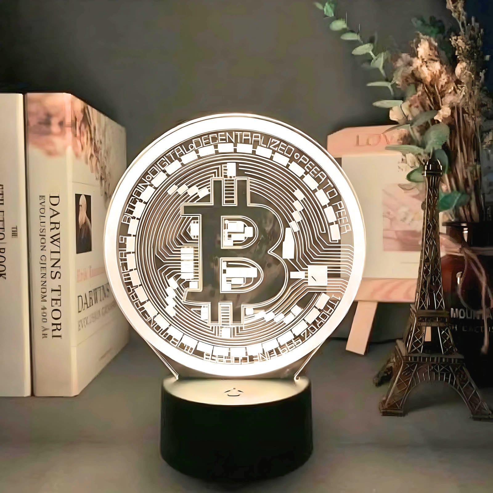 CryptoGlow: The Bitcoin Beacon 3D LED Desk Lamp | Table Lamp | Home Office Decor | Statement Piece YOLO Yard TRENDING GIFTS