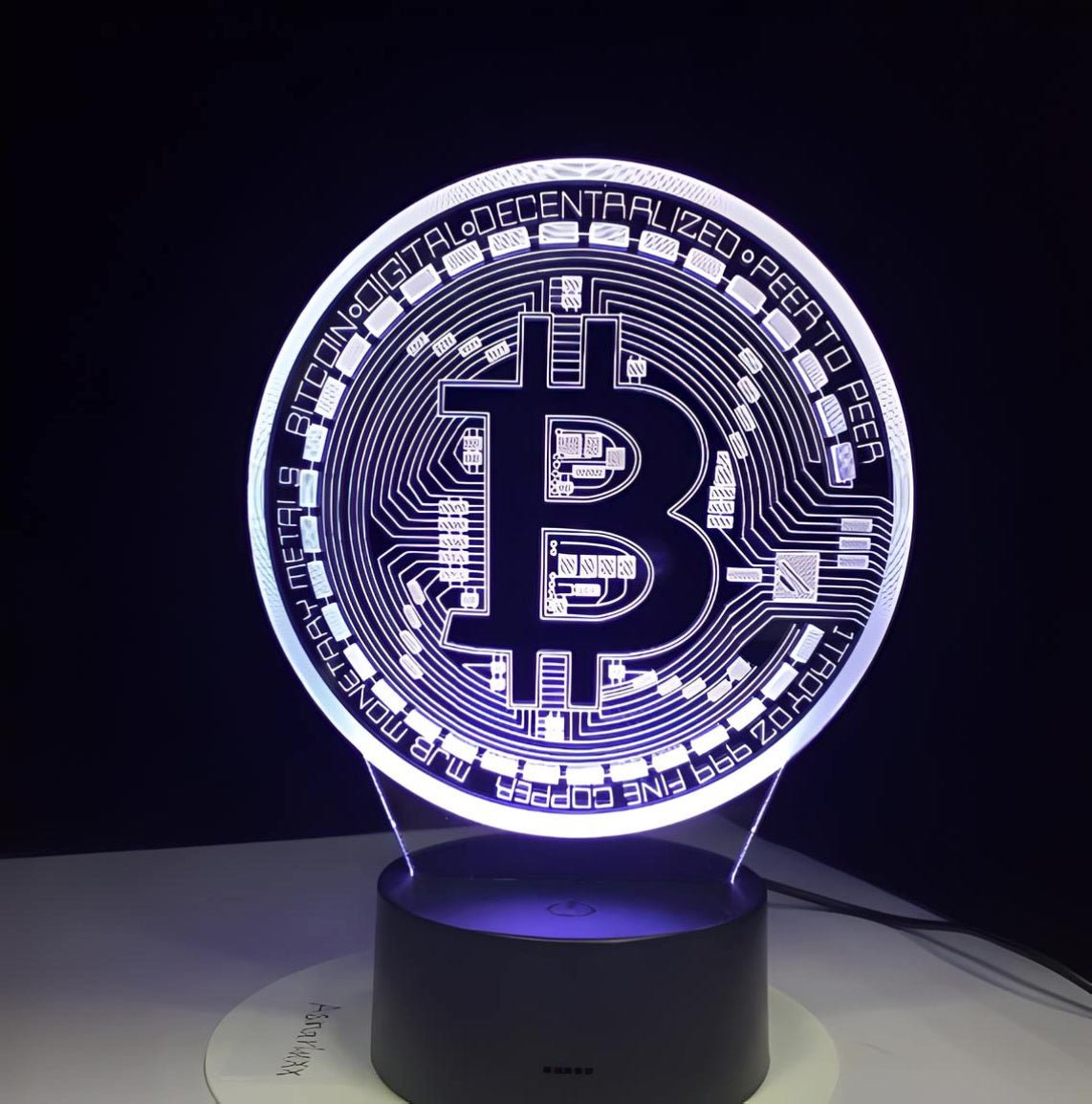 CryptoGlow: The Bitcoin Beacon 3D LED Desk Lamp | Table Lamp | Home Office Decor | Statement Piece YOLO Yard TRENDING GIFTS