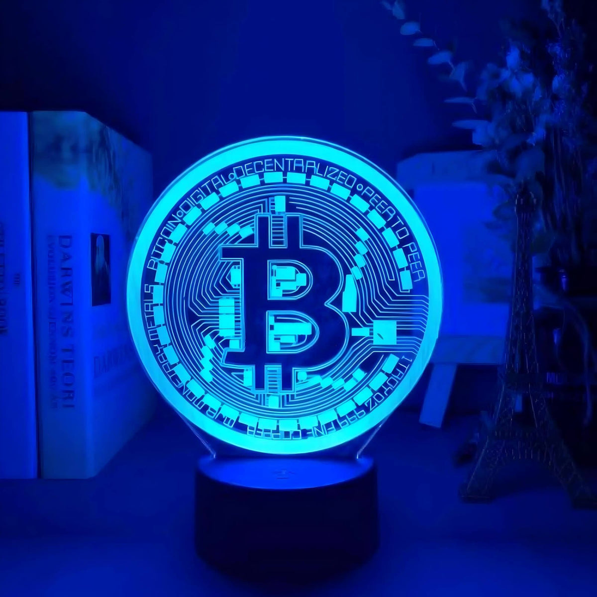 CryptoGlow: The Bitcoin Beacon 3D LED Desk Lamp | Table Lamp | Home Office Decor | Statement Piece YOLO Yard TRENDING GIFTS