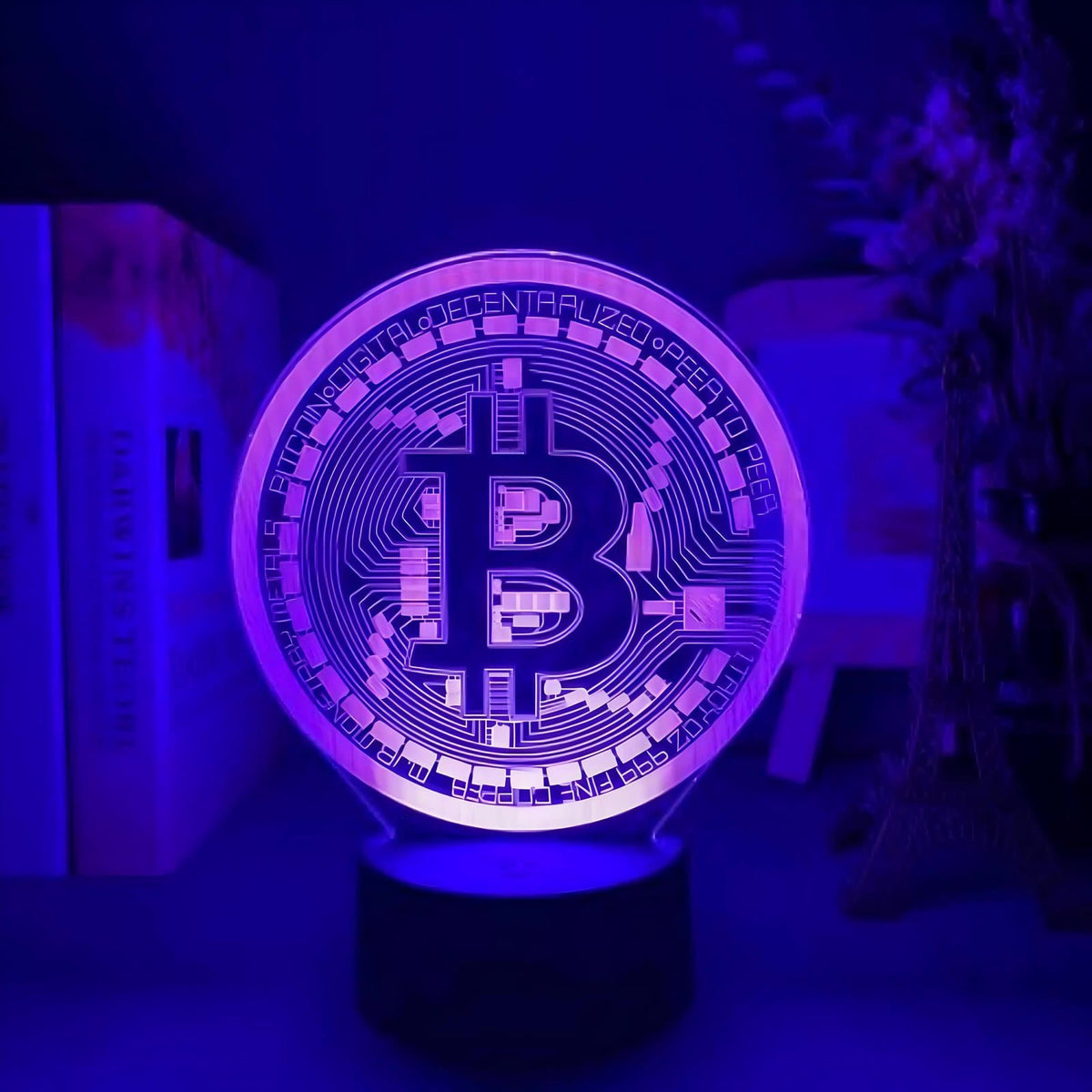 CryptoGlow: The Bitcoin Beacon 3D LED Desk Lamp | Table Lamp | Home Office Decor | Statement Piece YOLO Yard TRENDING GIFTS