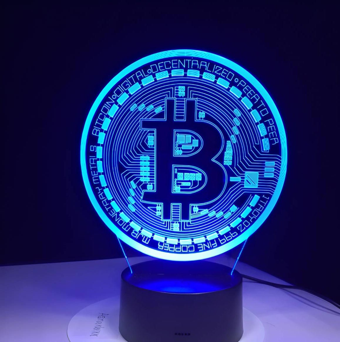 CryptoGlow: The Bitcoin Beacon 3D LED Desk Lamp | Table Lamp | Home Office Decor | Statement Piece YOLO Yard TRENDING GIFTS