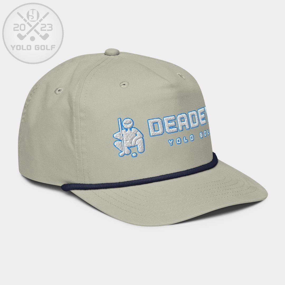 Shop "Deadeye" Golf Rope Cap (White Teal Embroidery) on sale