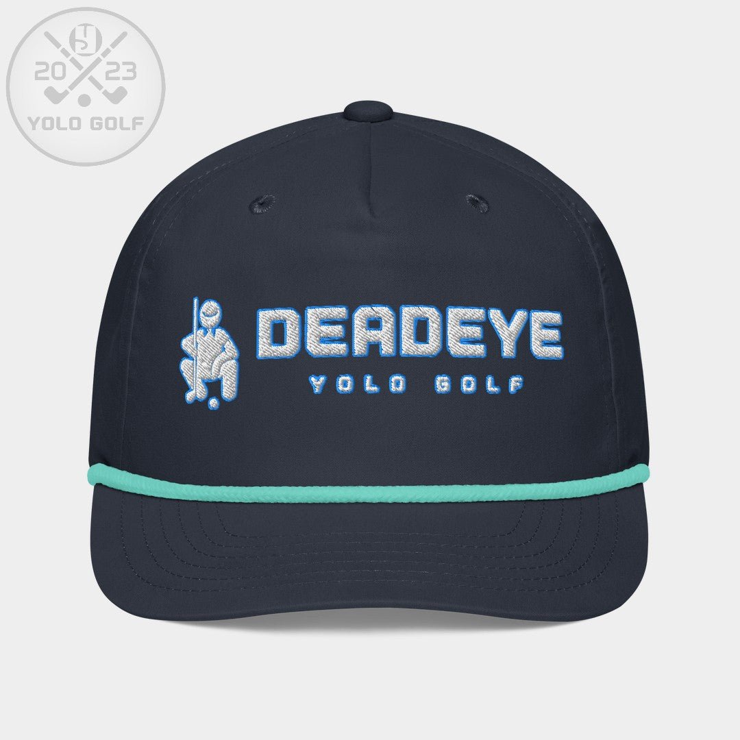 Shop "Deadeye" Golf Rope Cap (White Teal Embroidery) on sale