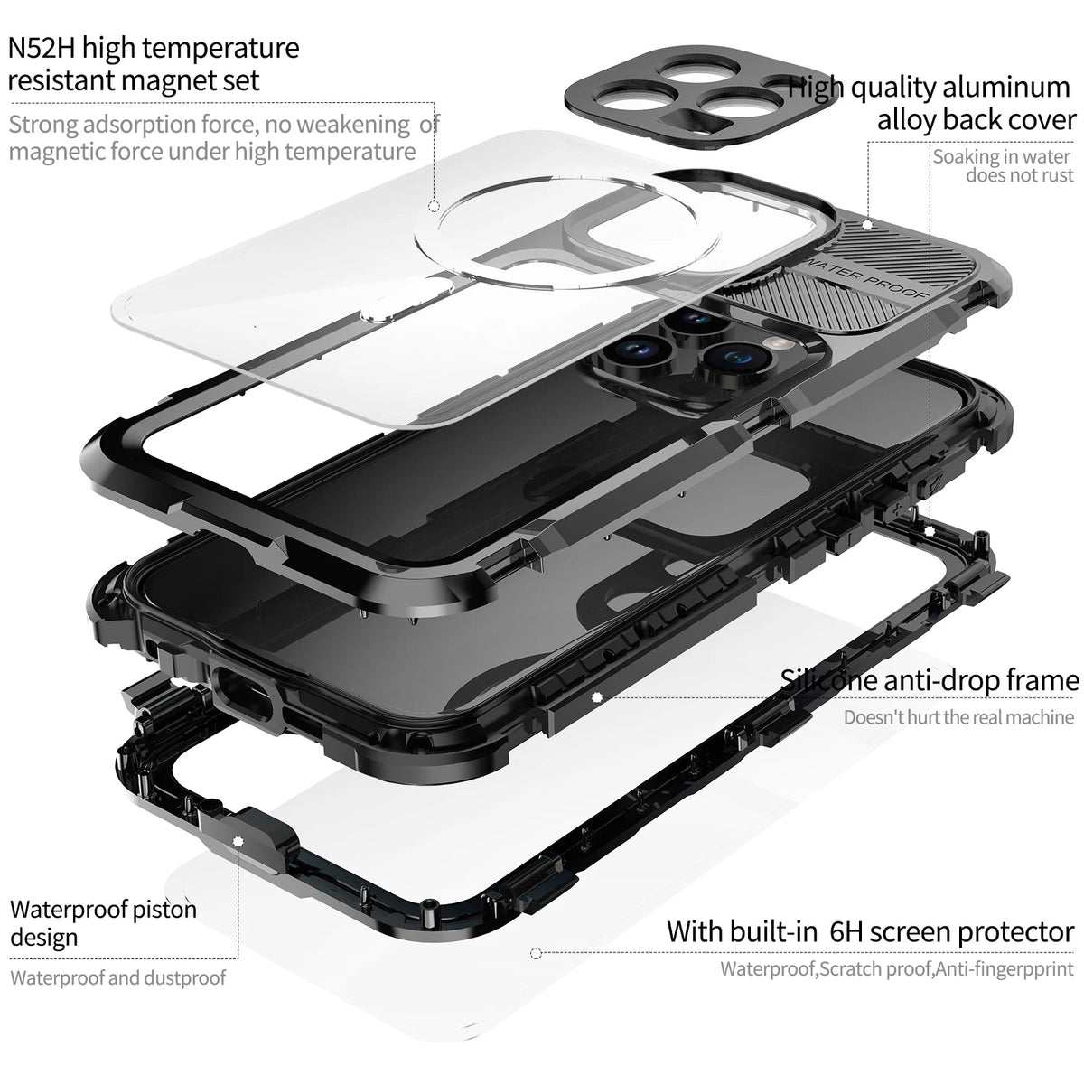 Shop DiveBox Elite 360: Full Enclosure MagSafe iPhone Case | Waterproof IP68 Underwater Function on sale