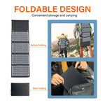 EcoLite Charge Foldable Portable Solar Panels | Powerful 45W Output Lightweight & Waterproof Power 3 Devices Low Sunlight