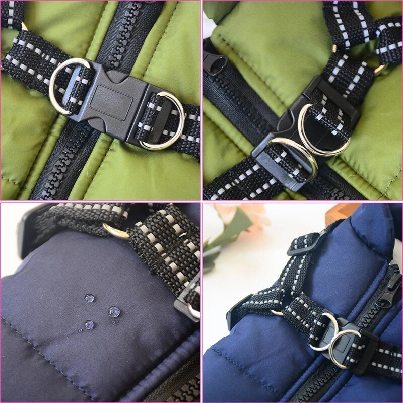 FurryFashion Sports Jacket x Harness | Easy On & Off | Water/Wind-Proof | Fleece Insulated - YOLO Yard Dog Fashion bestdeals