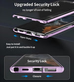 Galaxy Guard Magnetic Privacy Armor (S24 - S22) Aluminum Alloy Frame Magnetic Closure 360 Protection Privacy Phone Case