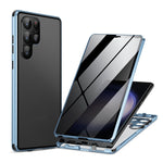 Galaxy Guard Magnetic Privacy Armor (S24 - S22) Aluminum Alloy Frame Magnetic Closure 360 Protection Privacy Phone Case