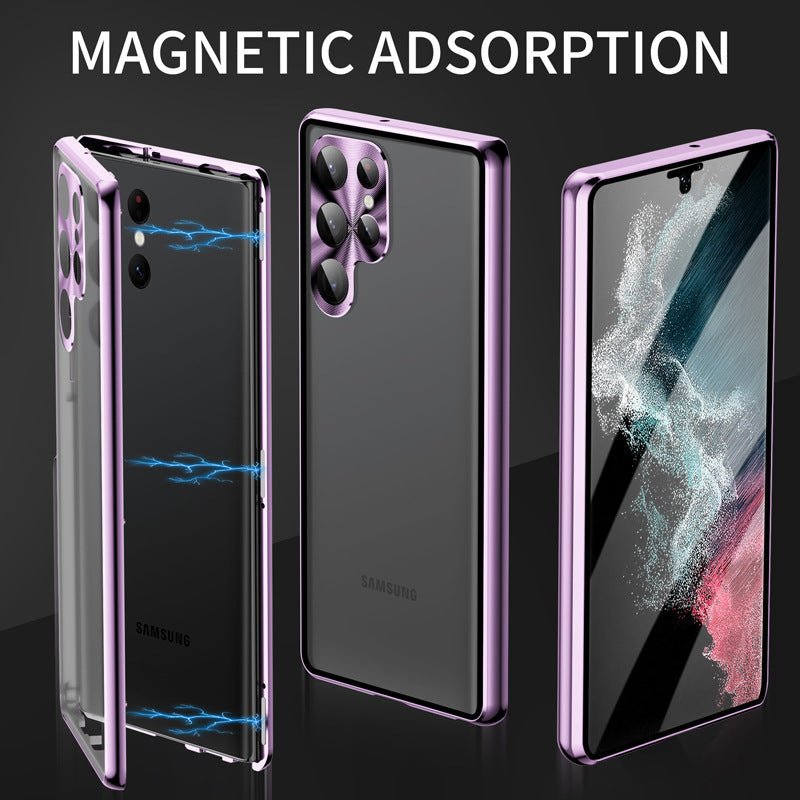 Galaxy Guard Magnetic Privacy Armor (S24 - S22) | Aluminum Alloy Frame | Magnetic Closure | 360 Protection trending Privacy Phone Case YOLO Yard