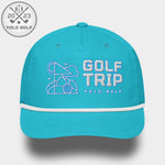 Shop "Golf Trip" Rope Cap (White Teal Embroidery) on sale