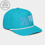 Shop "Golf Trip" Rope Cap (White Teal Embroidery) on sale