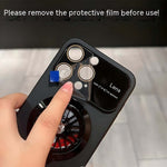 Large Window iPhone Case 2in1 Rotating Gyro Fidget Spinner Case Stand Camera Protection 15 Pro Max Pro Plus MagSafe Charging