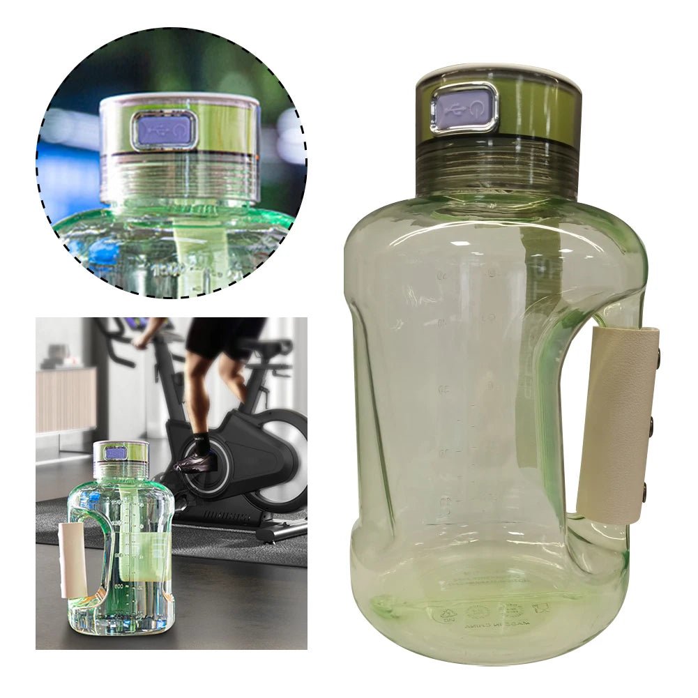 1.5L Sports Bottle Hydrogen Water Ionizer High-Capacity 1500ml (50oz) Carrying Strap Leather Handle trending YOLO Yard