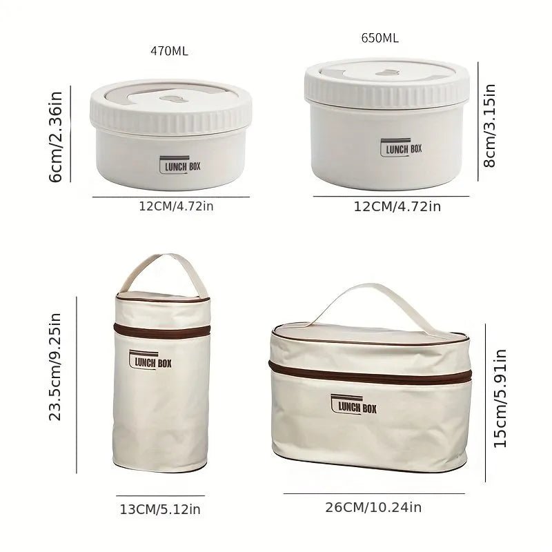 Leakproof 304 Stainless Steel Lunch Box Set | Insulated | Carrying Bag - YOLO Yard featured great gift Kitchen Tools