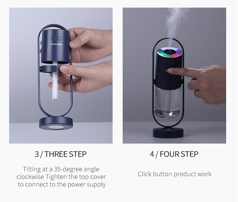 Magic Shadow USB Air Humidifier | Projection Night Lights | Ultrasonic Car Mist Maker | Mini Office Air Purifier - YOLO Yard