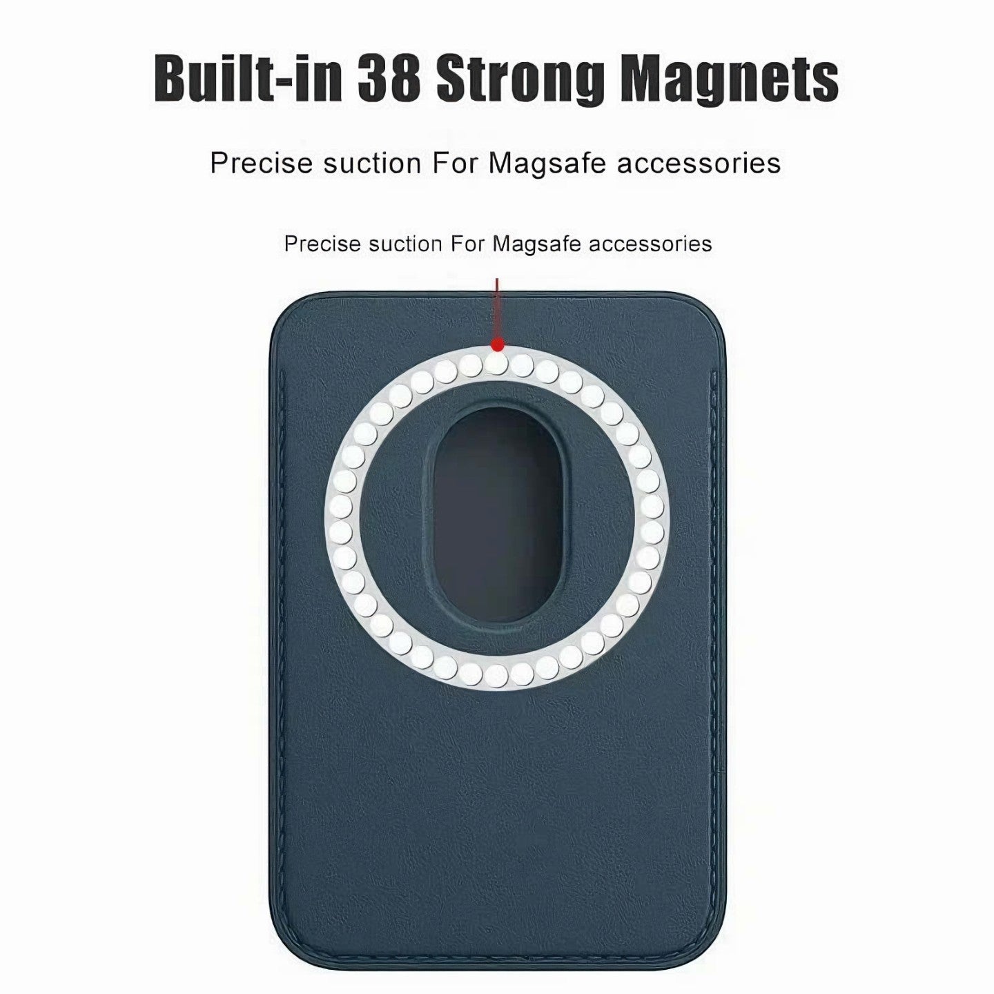 Magnetic Leather Card Holder Phone Case Accessory MagSafe Wallet Genuine Premium Leather trending Phone Accessories YOLO Yard