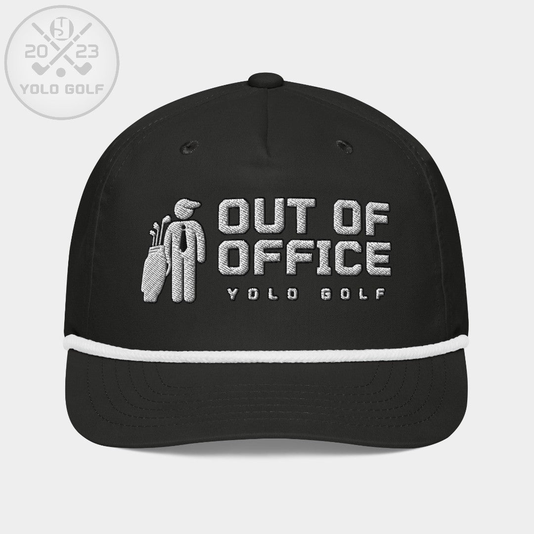 Shop "Out of Office" Golf Rope Cap (Silver/Black Embroidery) on sale