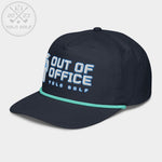 Shop "Out of Office" Golf Rope Cap (White Teal Embroidery) on sale